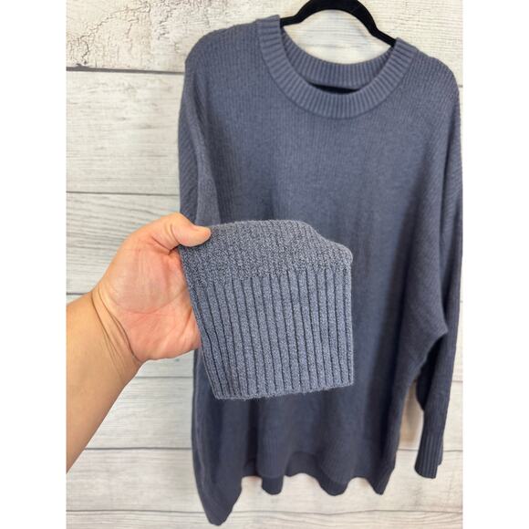 Old Navy Plus Size So Soft Blue Knit Crewneck Sweater Size 3X - Picture 4 of 8